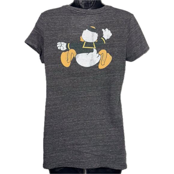 Retro Funny University Oregon Ducks Butt Double Sided Women Medium Sleeve Gray - Picture 3 of 5